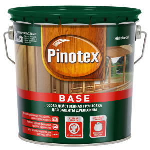 Грунт для внешних работ Pinotex Base бесцветный 9 л Pinotex 